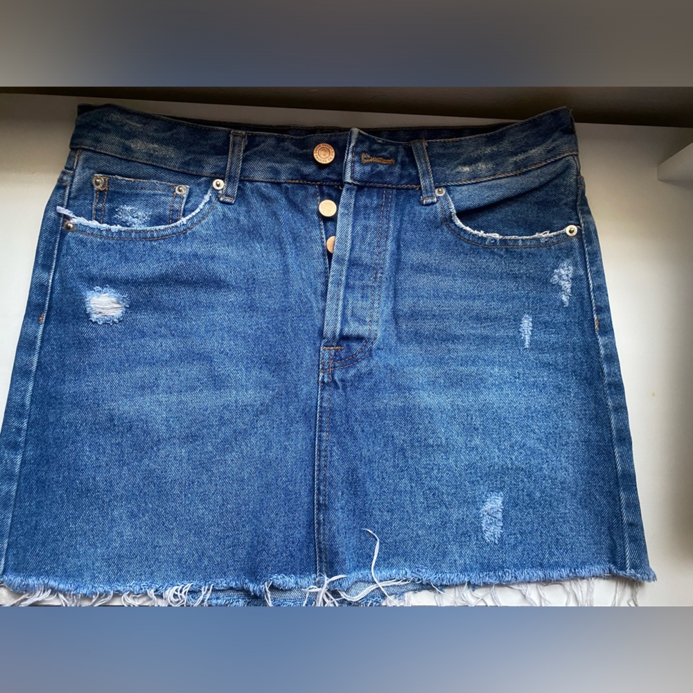 Bershak  blue denim skirt